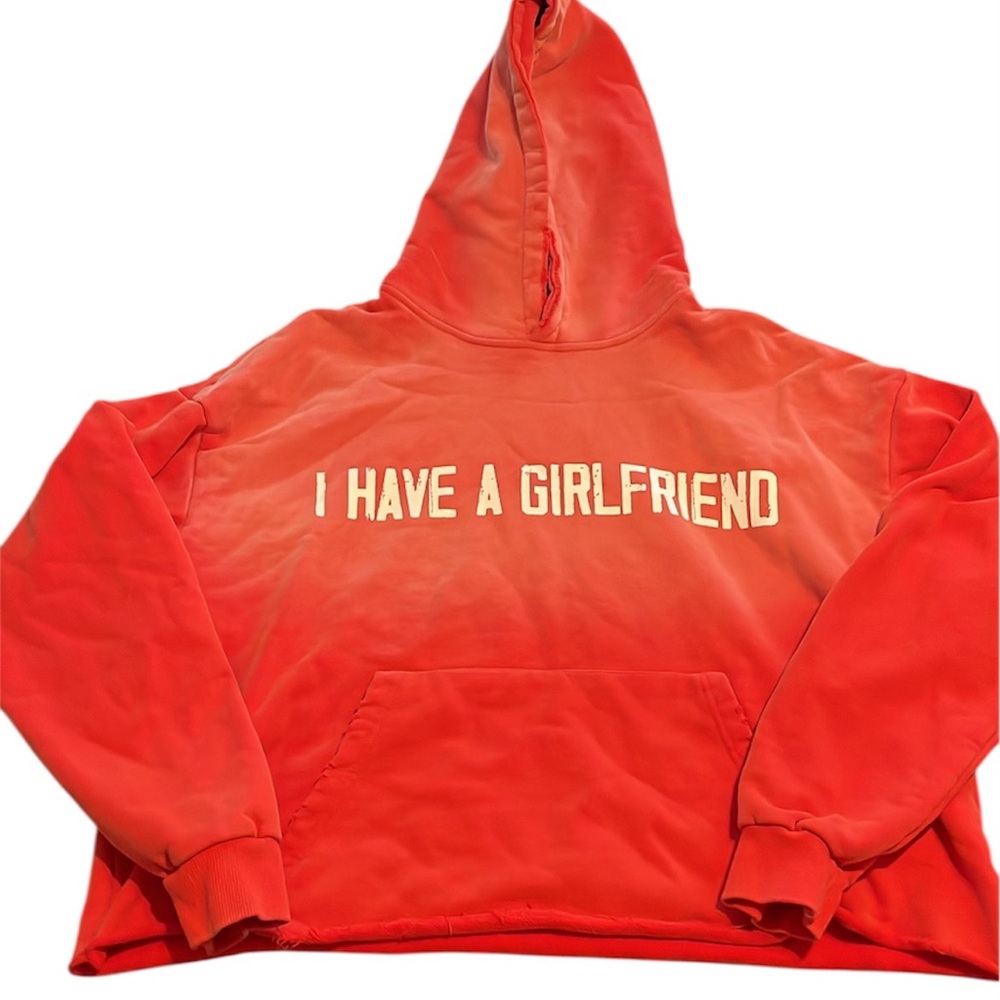Red Hoodie with Statement Print